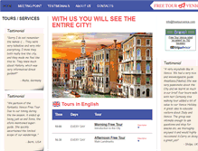Tablet Screenshot of freetourvenice.com